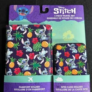 Disney Stitch Floral Passport Holder